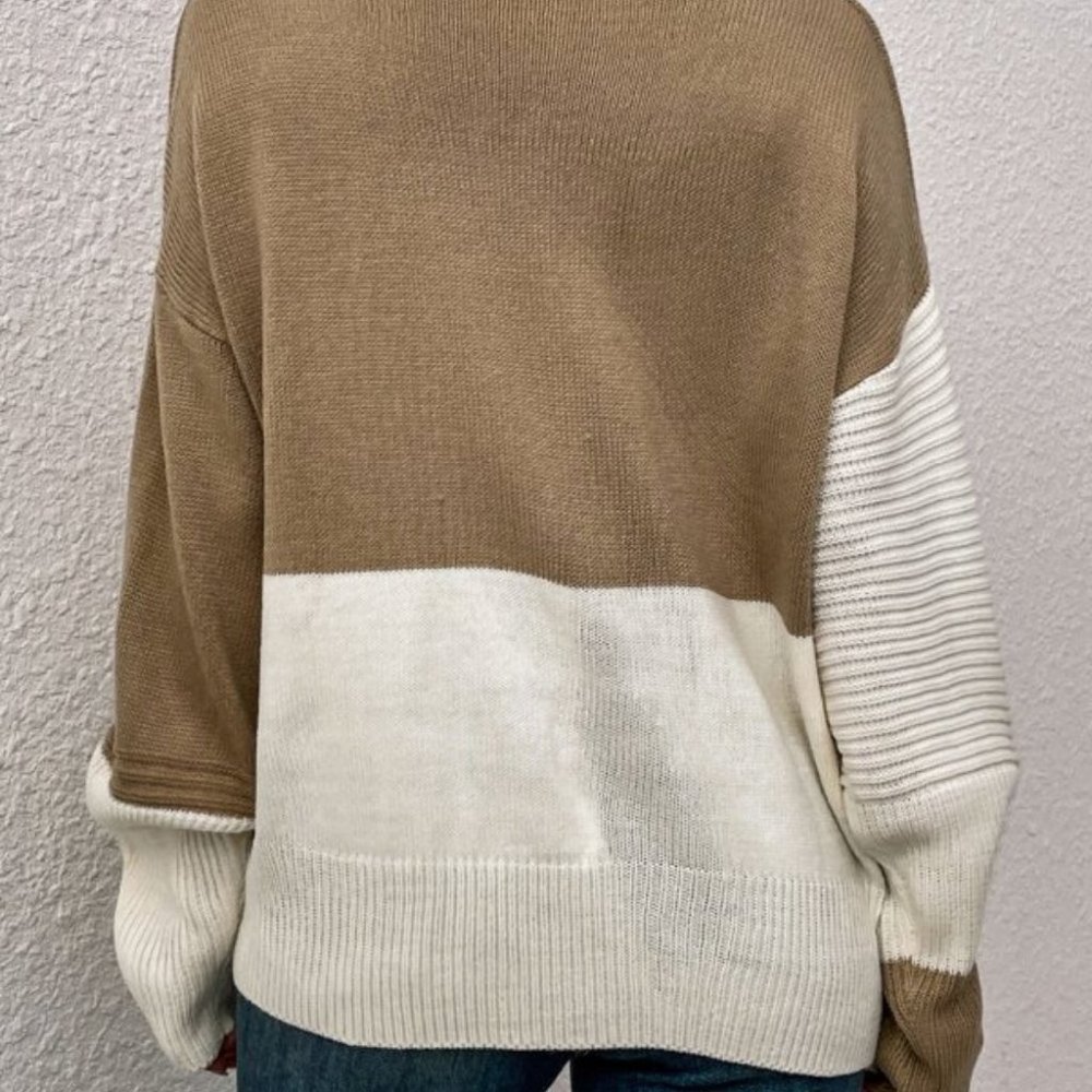 Contemporary Colorblock Sweater top - Picture 3 of 5